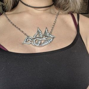 Silver necklace🐦